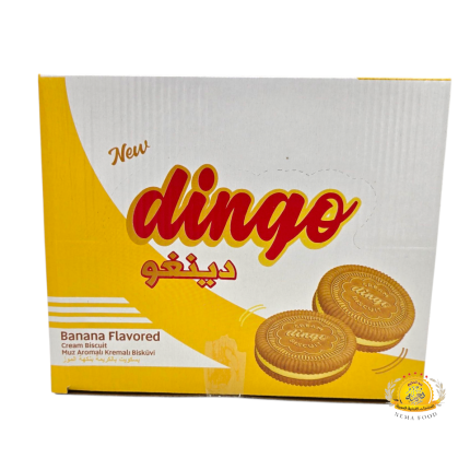 بسكويت دينغو(Dingo) محشي بكريم الموز12×12
