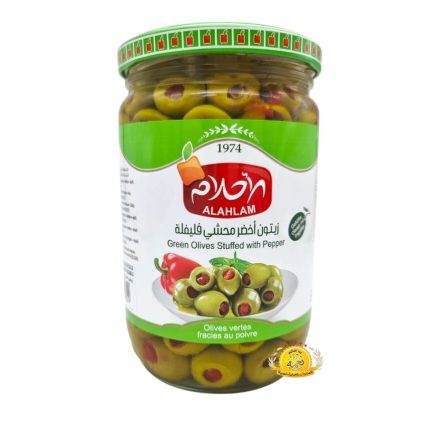 زيتون أخضر محشي فليلفة الأحلام 12×400gr