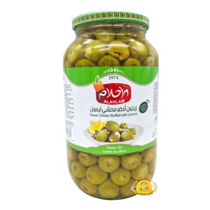 زيتون أخضر محشي ليمون الأحلام 6×900gr