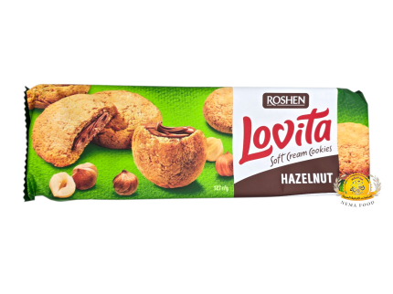 بسكويت روشين (7674) ROSHEN Lovita Soft Cream Cookies HAZELNUT 18 x 0.127=2.286kg