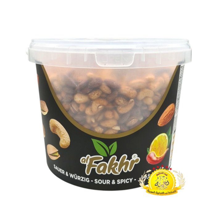 2025/10/1000031909.jpg 1776- مكسرات الفاخر حامض سطل / Alfakhr Mixed Nuts Roastd-Sour 4.5Kg - الصورة 2