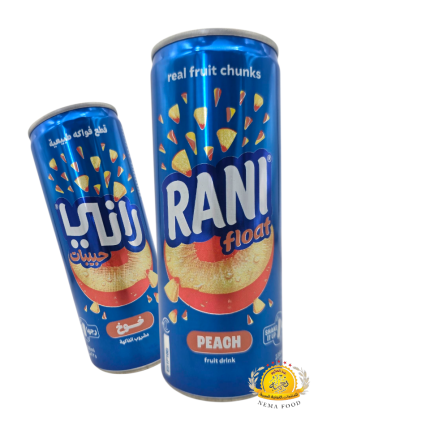 عصير راني مع قطع الفواكة الطبيعية ( خوخ ) 240ml×24