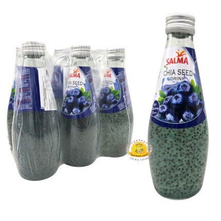 عصير مع حبيبات الريحان سلمى (Salma) بنكهة التوت الأزرق 24×290ml