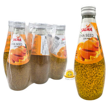 عصير مع حبيبات الريحان سلمى (Salma) بنكهة البرتقال 24×290ml