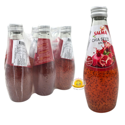 عصير مع حبيبات الريحان سلمى (Salma) بنكهة الرمان 24×290ml