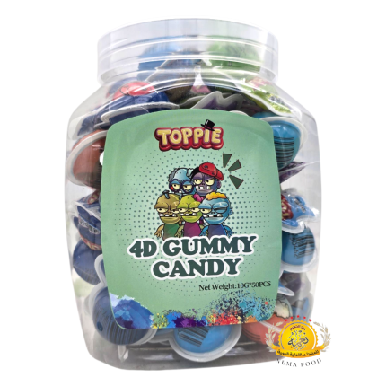 جيلاتين (1) Toppie 4D Gummy Cande 50×10gr