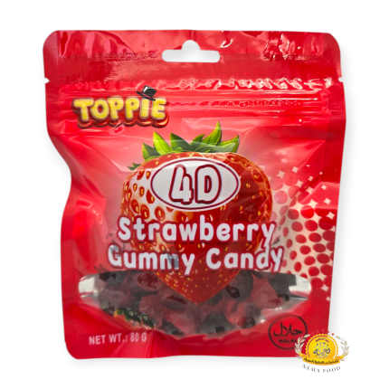 جيلاتين (7) Toppie Strawberry Gummy Candy 16×80gr