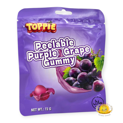 جيلاتين (10) Toppie Peelable Purple Grape Gummy 10×72gr