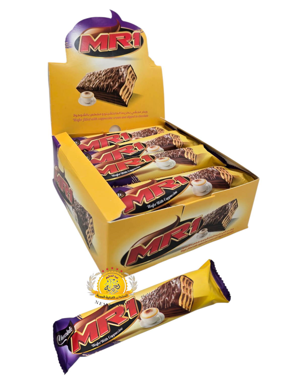 2025/11/1000851081.png بسكويت ماستر1 اكسترا ويفر بكريمة النسكافة و مغطس بالشوكولا / Mr.Extra Wafer Mix 12×340gr
عرض خاص أشتري ١٠طرد واحصل على ١طرد هدية 🎁 - الصورة 1