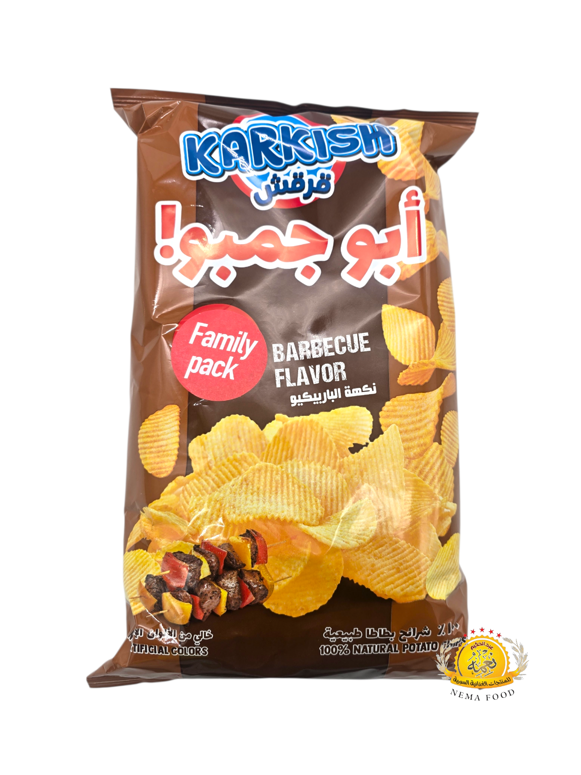2026/01/1000813838.png شيبس قرقش ابوجمبو (باربكيوا) 12×165gr - الصورة 1