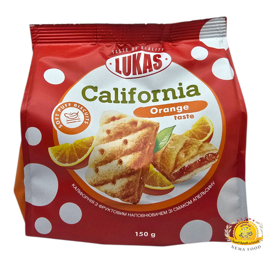 2026/03/1000898527.png بسكويت لوكاس (California) برتقال 12×150gr 82632 - الصورة 1