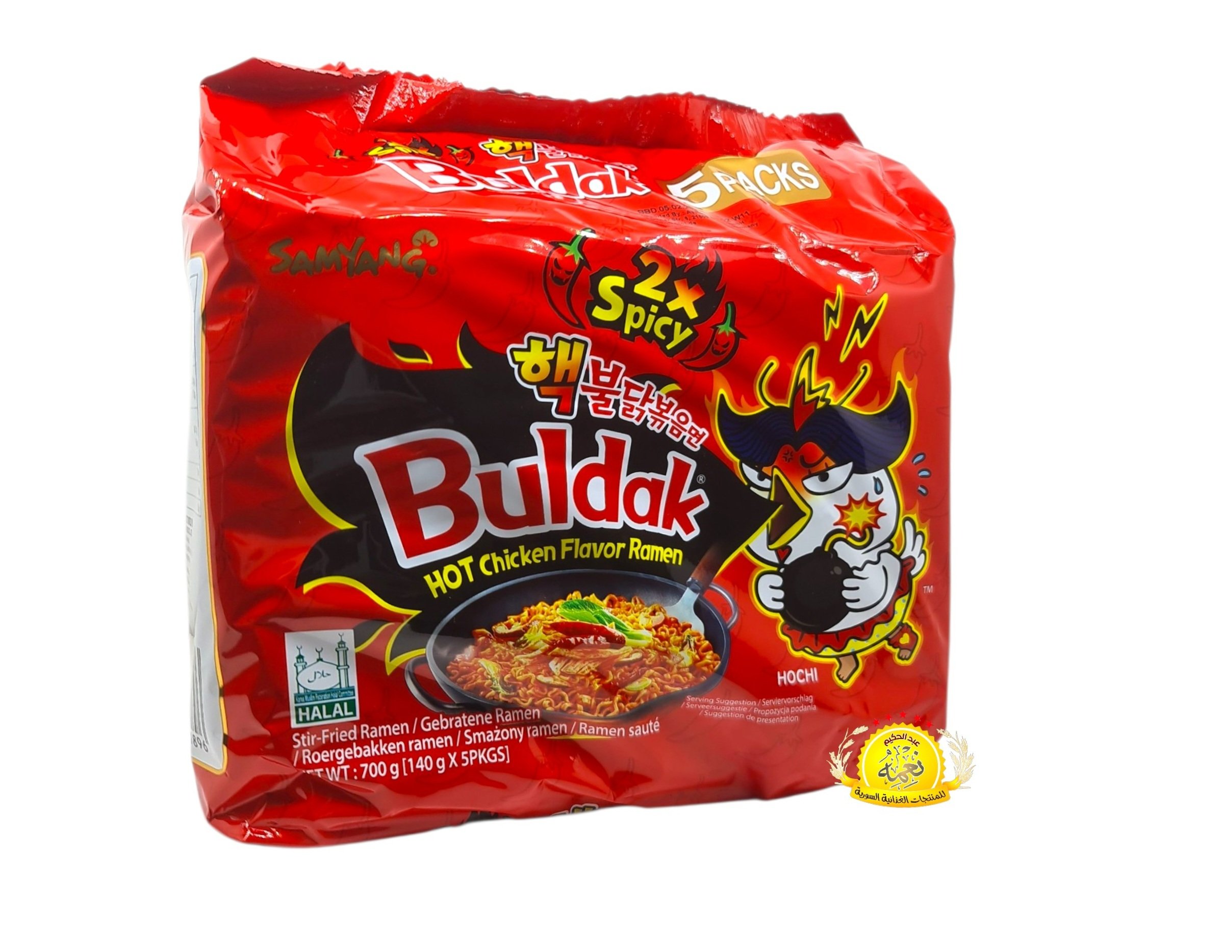 2026/08/1000062898.jpg نودلز احمر حار / Samyang Hot Chechen Flavour Ramen Carbonara Flavour 8×5×140gr - الصورة 1